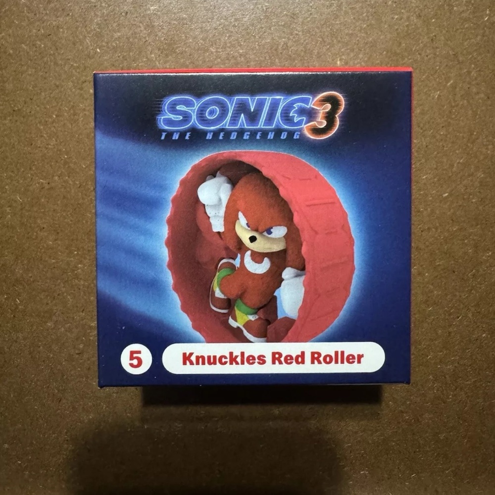 McDonald's 2024 Happy Meal Toy Sonic 3 Knuckles Red Roller #5 Hedgehog NEW